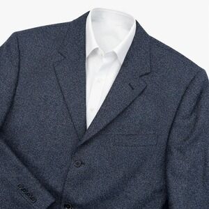 JHANE BARNES Italian Wool Blend Blazer Sport Coat Men 44R Navy Tailored Prep